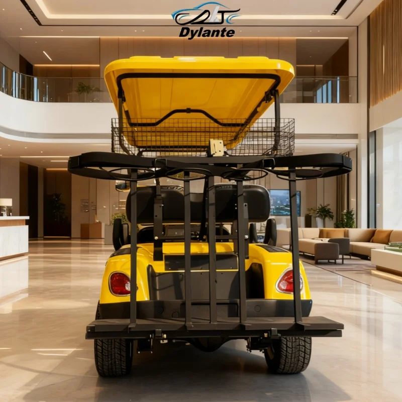 CE Certificate Factory Street Legal Golf Cart 4KW/5KW Motor Off Road Golf Buggy With Caddy Rest Area Golf Bag Straps And Basket