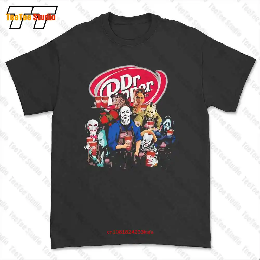 Halloween Horror Characters Dr Pepper Logo T-shirt Tee PTNH