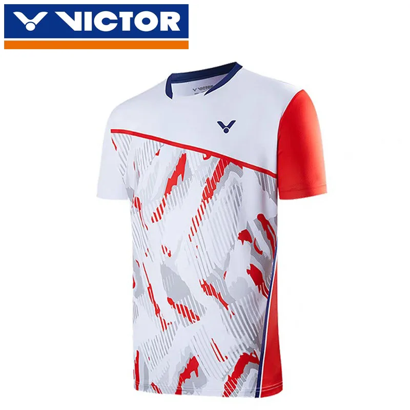 

VICTOR Victory Tennis Clothes Men's And Women's T-shirts Top 2024 New Breathable Sportswear Badminton Shirt Table Tennis Uniform