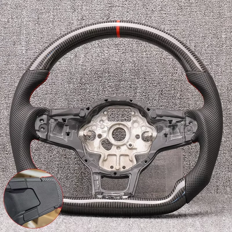 Koolstofvezel Stuurwiel Leer Alcantara Voor Volkswagen Golf 7 7.5 GTI GTD GTE R 2013-2020 Polo GTI Tiguan passat DSG