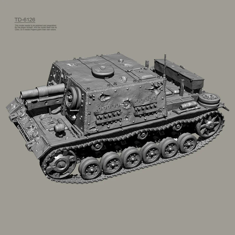 35mm 50mm 65mm  Resin model kits figure colorless and self-assembled (Tank) TD-6126/3D