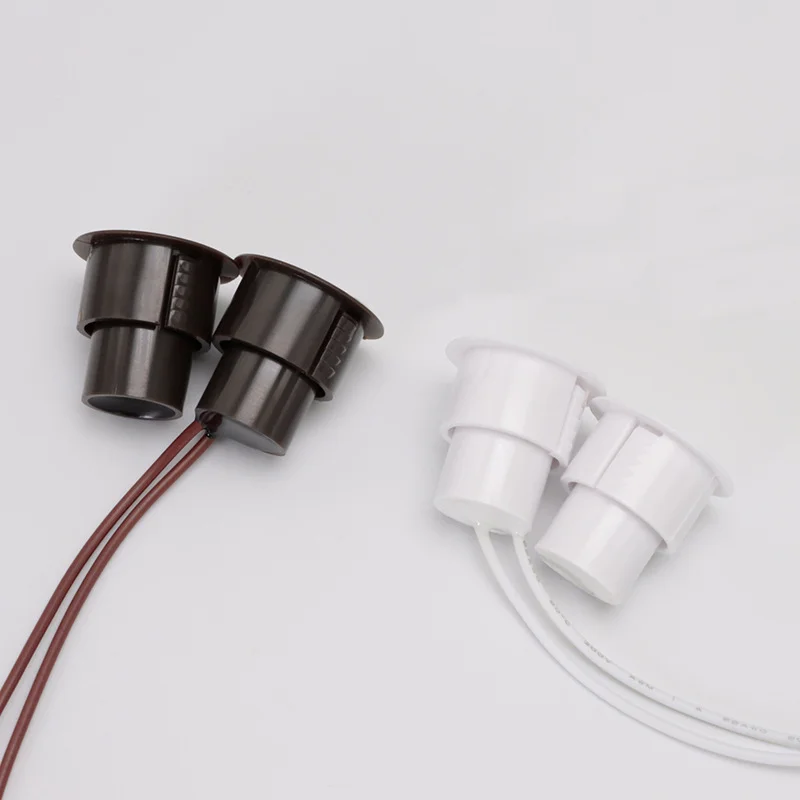 Mini N0/NC Wired Magnetic Reed Switch Door Sensor for Status Monitoring Ceiling-mounted Window Contacts Alarm System