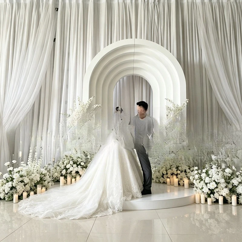 Arch wrought iron background decoration