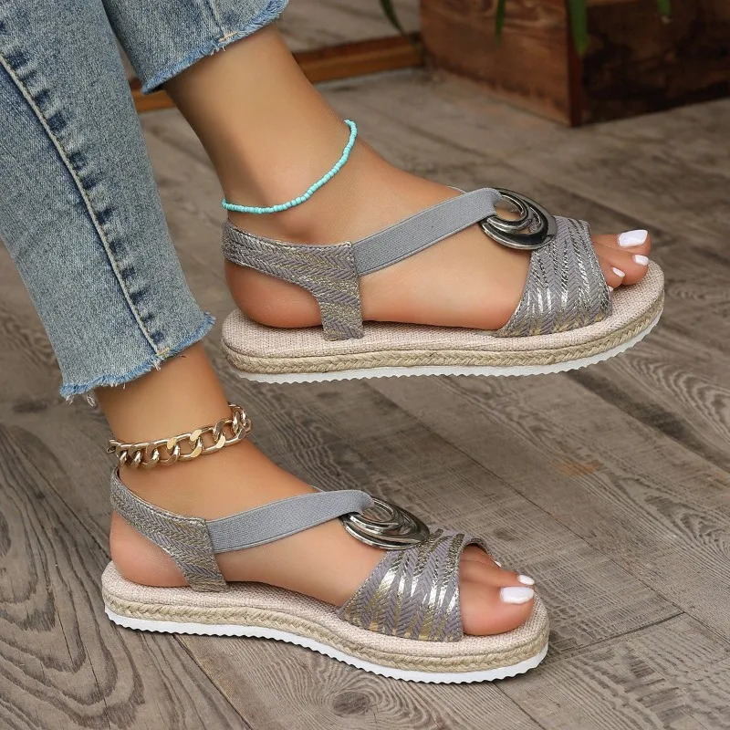 Women Wedges Sandals 2024 Summer Snake Print Platform Designer Sandals Gladiator Shoes Woman Comfort Casual Med Sandals Women