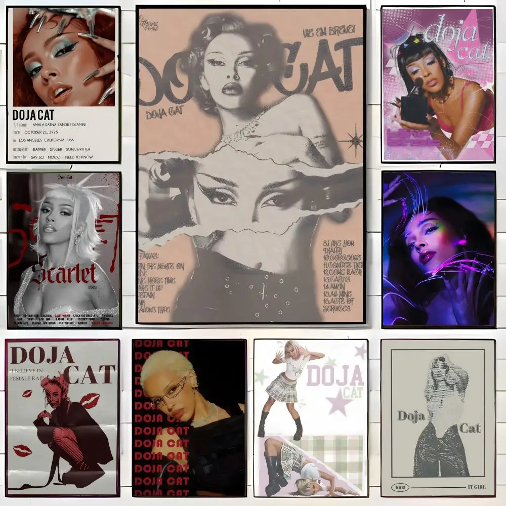 pop rap star decor D-Doja Cat Poster Wall Art Print Decorative Mural Home Decor Gift Unframed