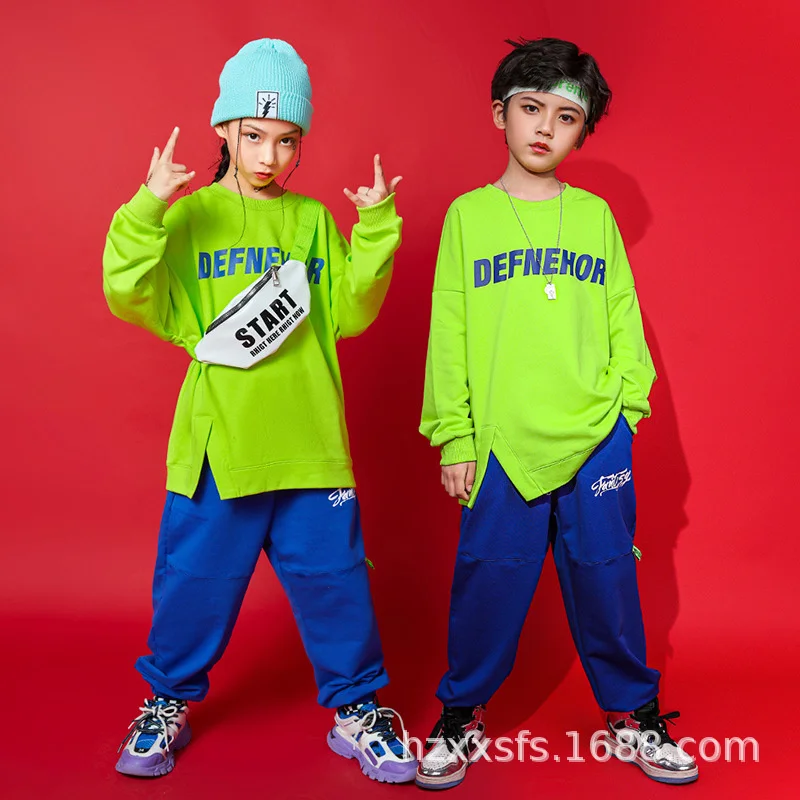 Children's hip-hop trend hip-hop dance set primary school Games opening ceremony clothing girls' chorus clothing boys' spring