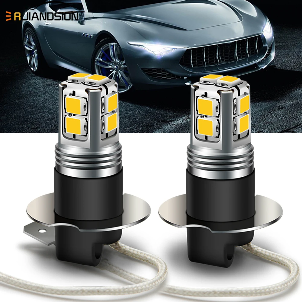 

Ruiandsion H3 LED Headlight Bulb For Car Fog Lamp Front Light Driving Daytime Running Lights Super Bright 6000K 9-30V DRL Bulbs