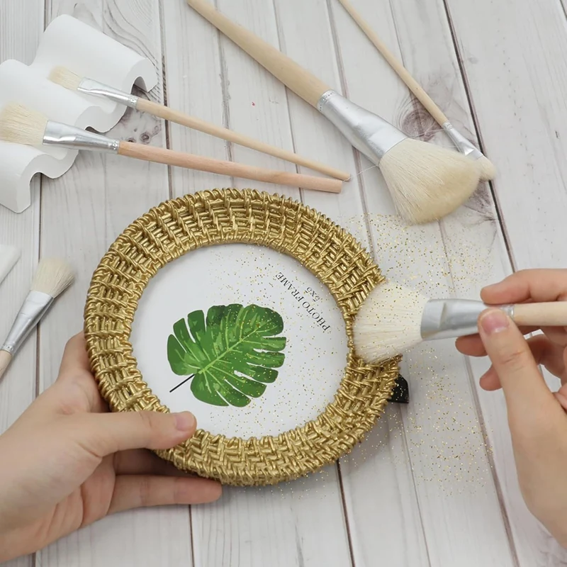 Acrylic Painting Mop Brushes Various Sizes Paint Brush Set With Wooden Handle Acrylic Watercolor Oil Painting Face Art