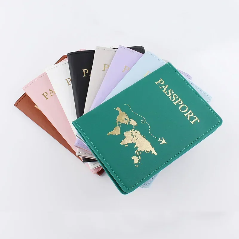 Unisex PU Leather Card Case Capa, Passaporte Titular Carteira, Fino, Magro, Viagem, Novo, Simples, Moda Mundial, Presente