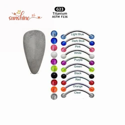 Pair G23 Titanium Snake Eye 16G Tongue Piercing Ring Nipple Piercing  Tongue Rings Barbell Sexy Piercing Banana Jewelry Lengua