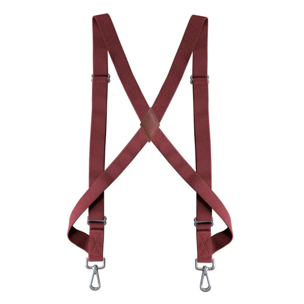 Suspensórios retro simples para homens estilo britânico 2.5cm suspensórios de couro terno acessórios clipe de metal suspender clipe masculino