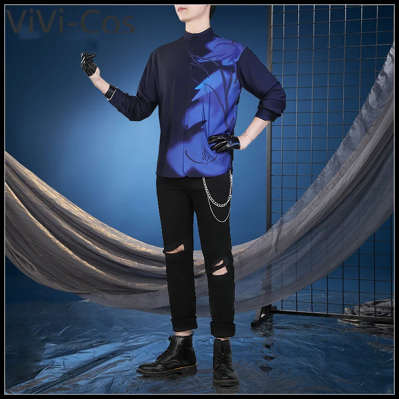 ViVi-Cos Vtuber Koyanagi Rou Sea House Roupas Cosplay Traje Cos Jogo Anime Uniforme de Festa Hallowen Jogar Roupas de Papel