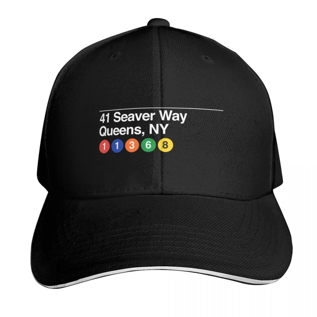 Citi Field 41 Seaver Way, Queens, NY 11368 Baseball Cap Contrast Two Tone Brim Snapback Flat Bill Strapback Dad Hat
