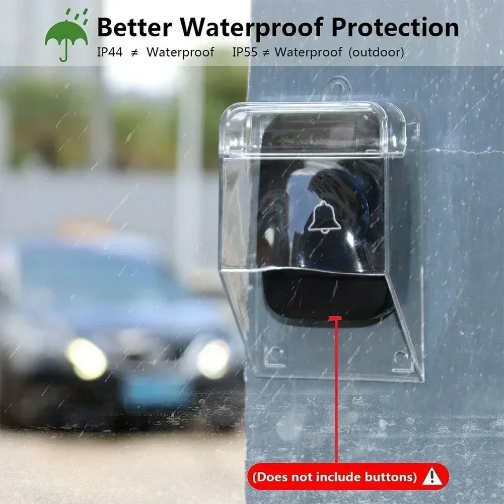 Doorbell Waterproof Cover Transparent Cover Outdoor Wireless Doorbell Ring Odor PC Doorbell Protection Case