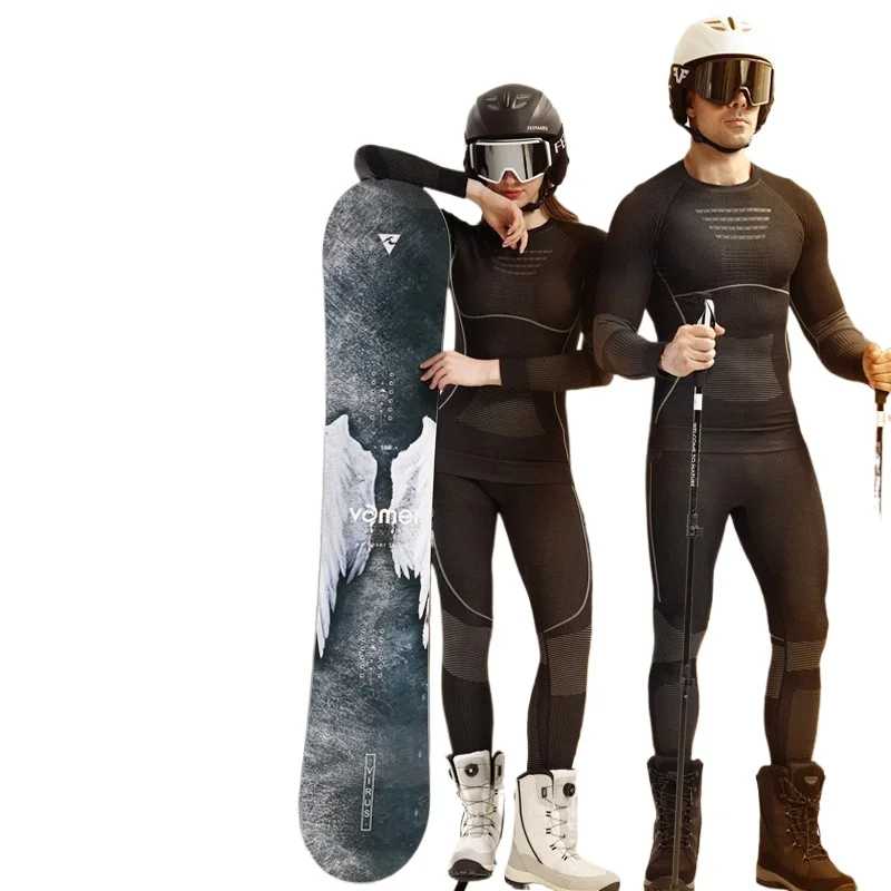 

NewOutdoor Autumn/Winter Merino Wool Skiwear Quick Drying Set for Men and Women, Breathable and Sweating Skiing Warmth Underwear