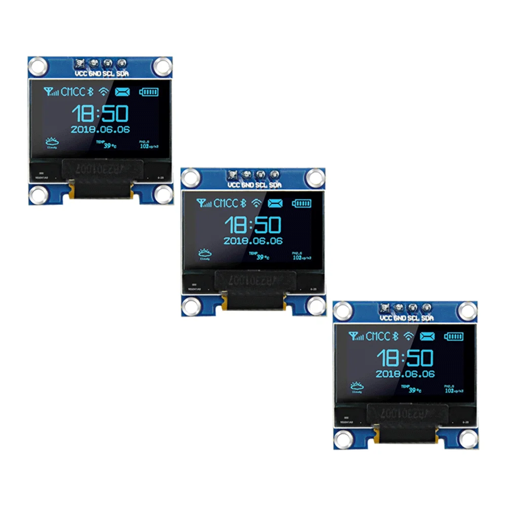 modulo-de-exibicao-oled-de-096-'096'-128x64-ssd1306-i2c-compativel-com-arduino-raspberry-pi-esp32-placa-de-exibicao-oled-luminosa-1-3-5-unidades