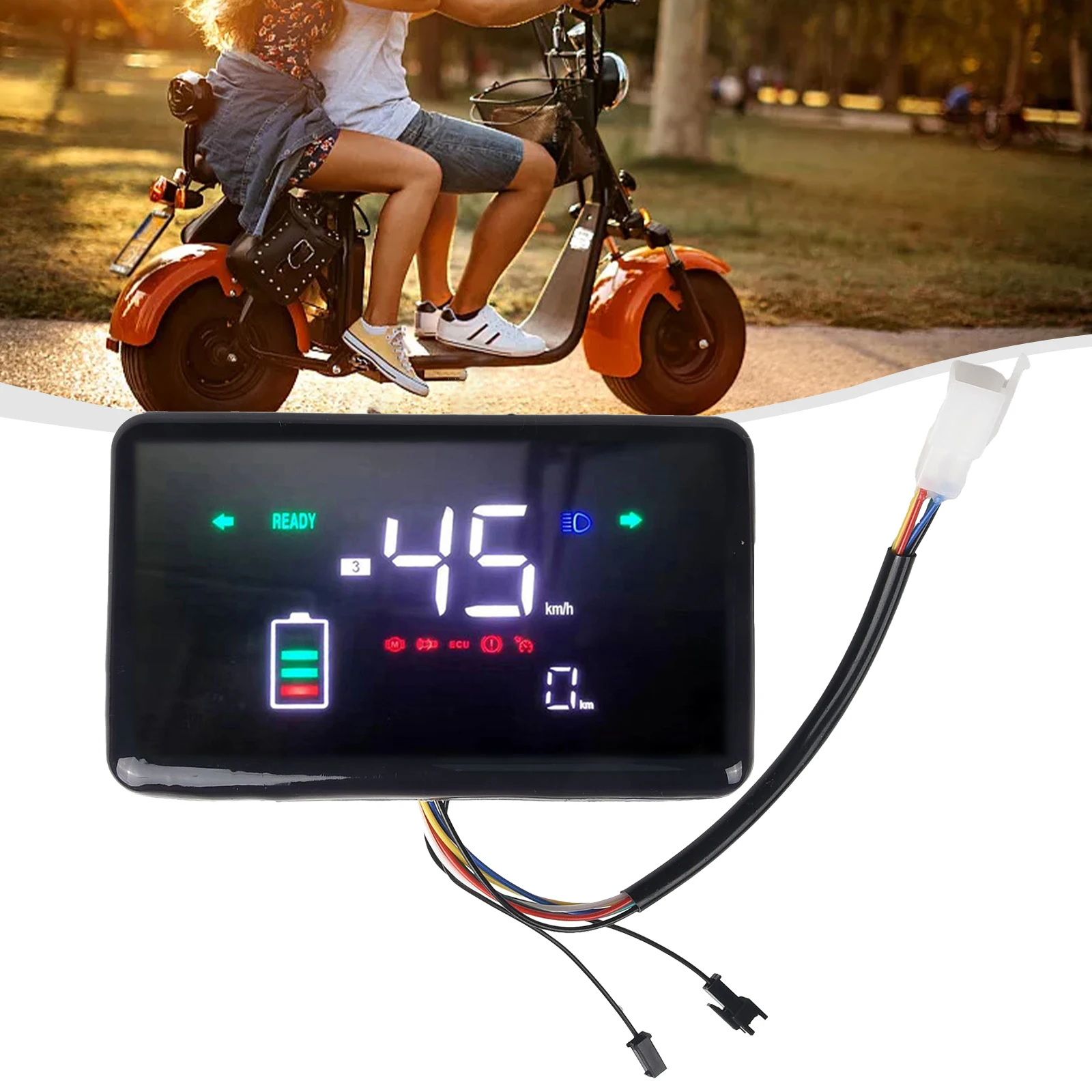 

1pc LCD Display Speedometer Screen Upgrade E-Bike Experience Ebike Digital Meter LCD Assembly For 48V-72V Bike Accessories