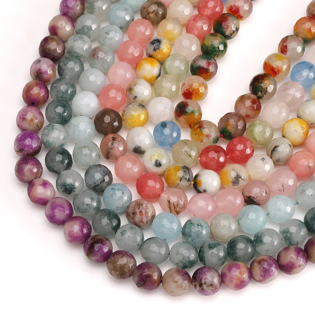 

1str/bag Gemstone beads Loose Spacer Beads Natural Stone beading Crystal Round for Jewelry Making Bracelets Earring Accessories