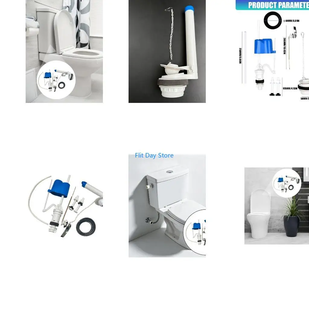 F92C Water Efficient Toilet Levers Flush Valves Replacement Quick Installation