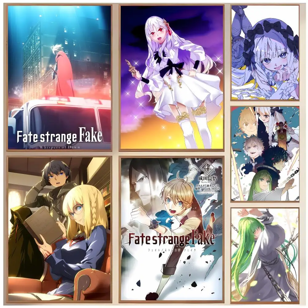 Fantasy Light-Novel F-Fate Strange Fake Poster  Classic Home Interior Design & Modern Wall Decor Art Collection