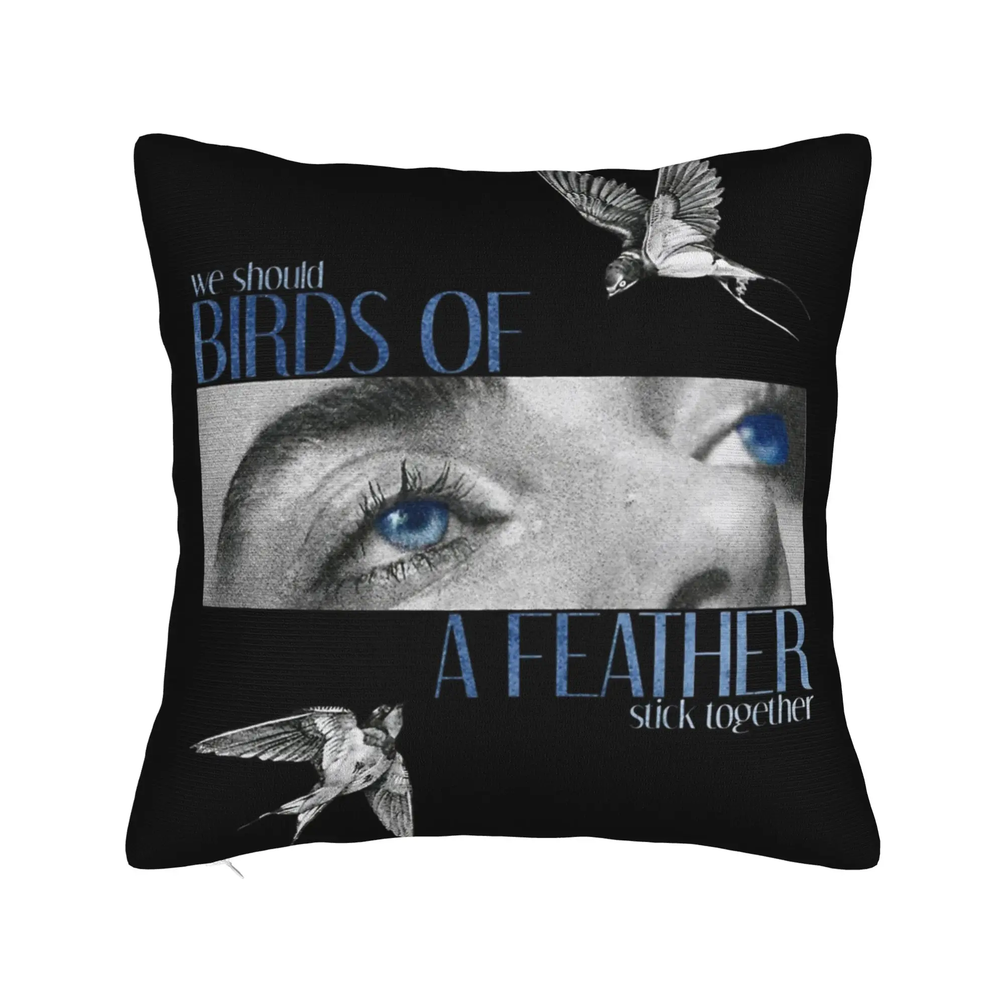 Billies  Eilish Birds Of Feather Pillowcase Double-sided Printing Fabric Cushion Cover Decor  Pillow Case Cover Home Square 18''