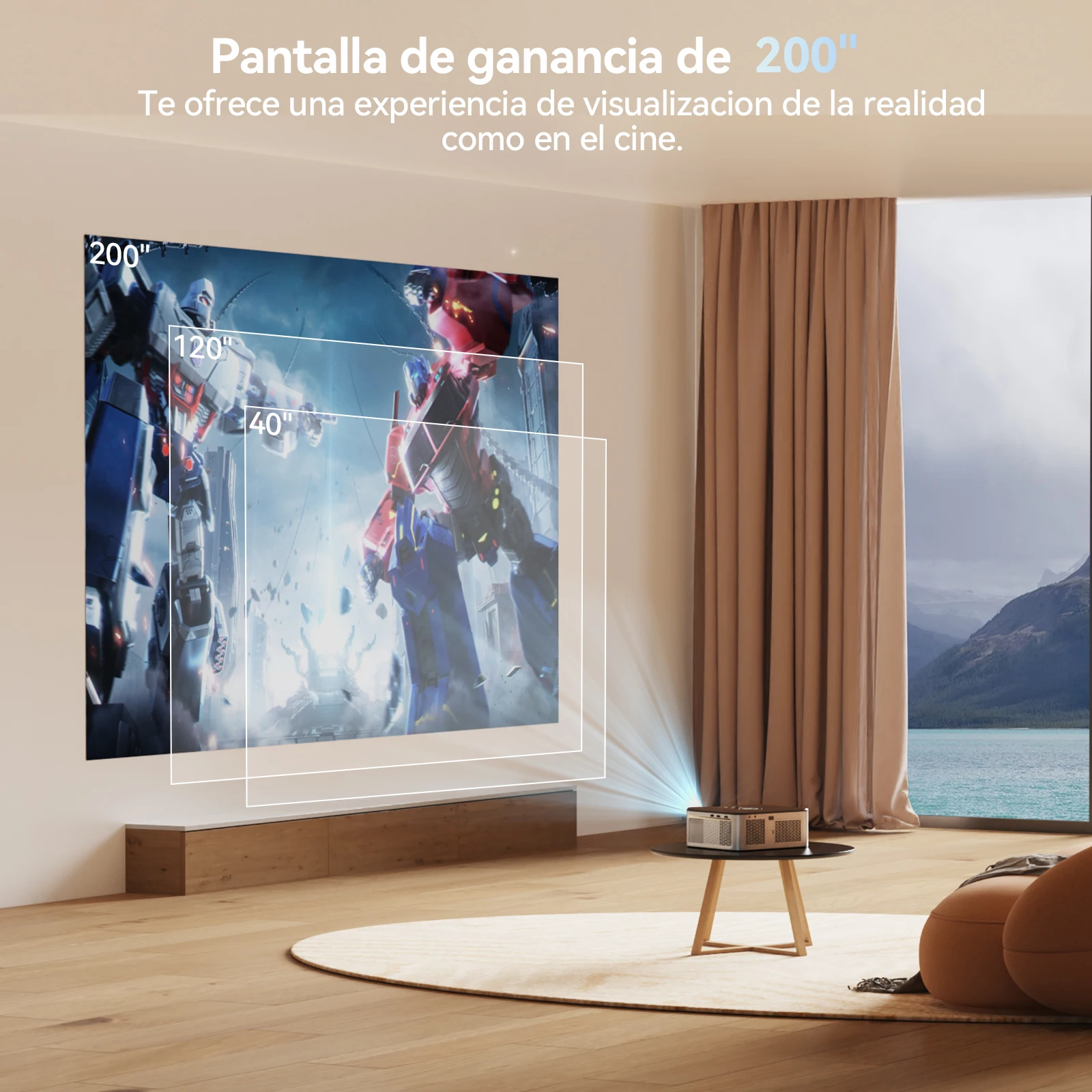 Imagem -06 - Goojodoq-projetor Inteligente Portátil Ultra hd para Home Theater e Exterior Android e Ios 1080p 4k 16000ansi 2.4g T02