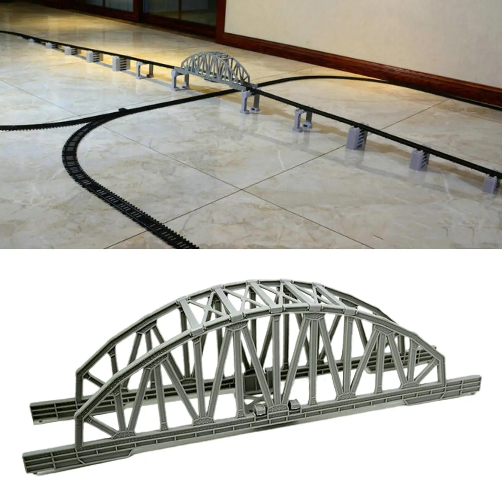 نموذج العارضة، الجسر، قطار التجميع الكهربائي، ألعاب شبكة Viaduct السوداء المزدوجة DIY للأطفال الصغار والأطفال