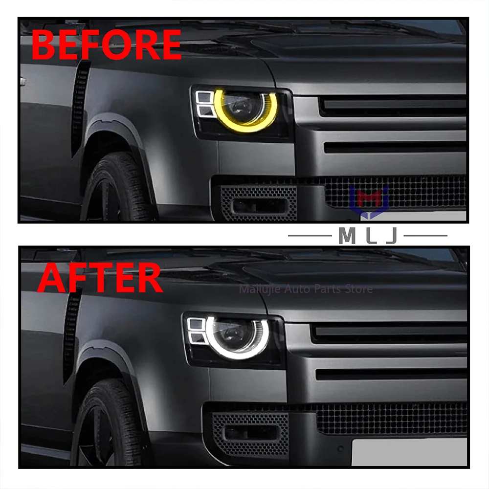Angel Eye DRL Light Source Chip Light Guide Strip Tube For Land Rover Defender 2020‑2022 Headlight Daytime Running Light Parts