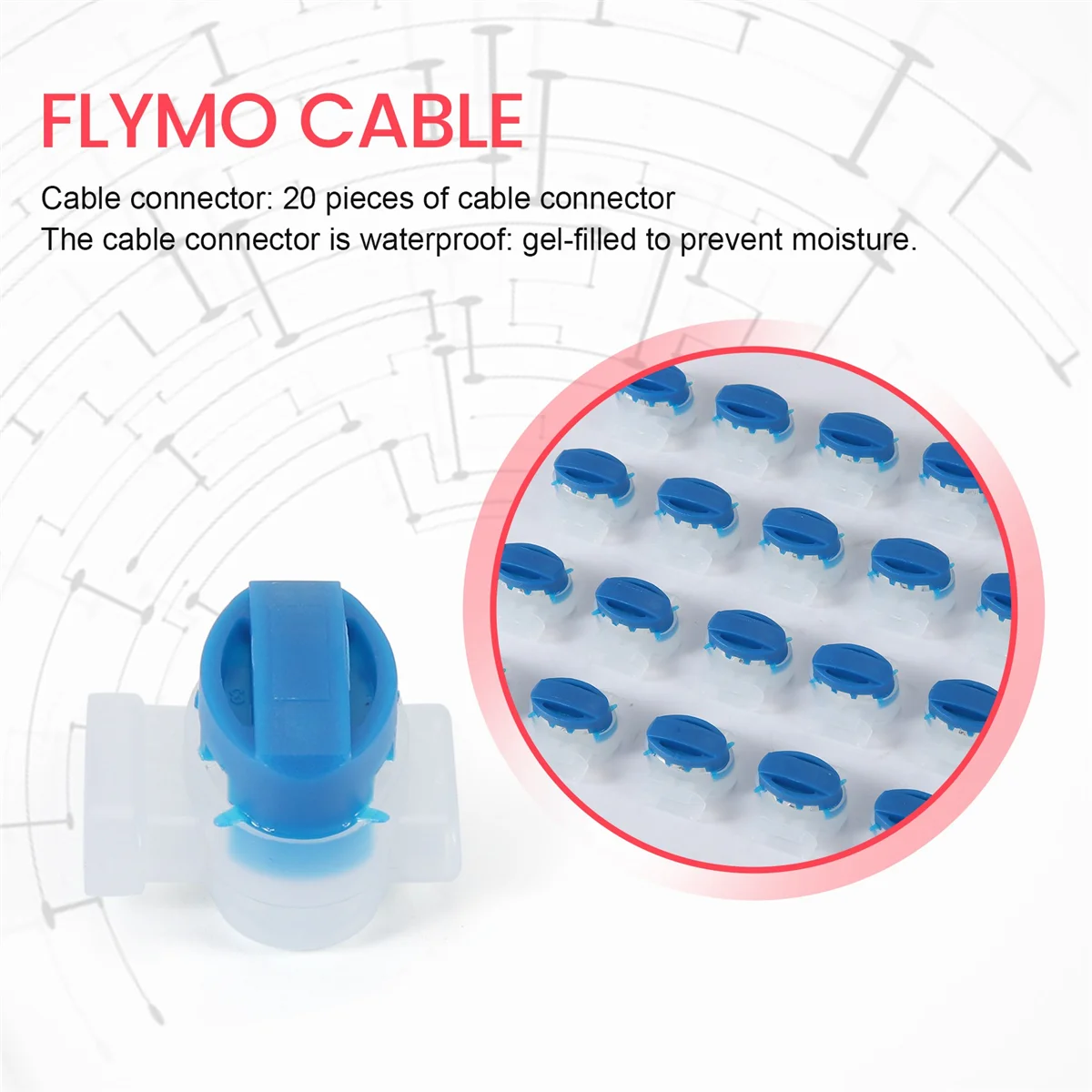 Сейчас в тренде, 20 шт., водонепроницаемый проводной разъем, обжимной гель, наполнитель, робот-газонокосилка, устройство для орошения сада на открытом воздухе