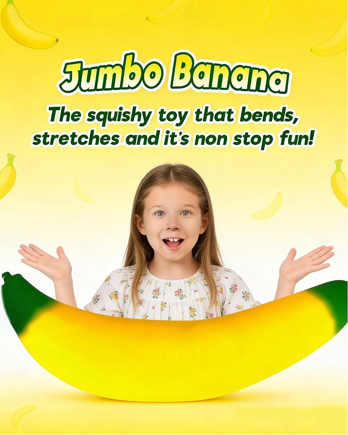 Super Soft Oversized Banana Squishy Toy Realistic Fruit Stress Relief Anxiety Decompression Adult Fidget Sensory Gift