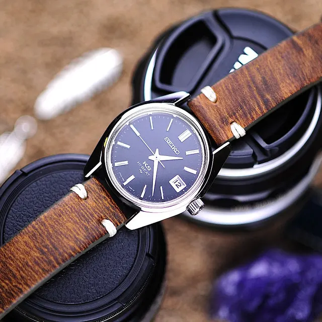 18 20 22 24mm Genuine Leather Watchband Handmade Vintage Stitching Design Wrist Wristband Calfskin Strap Metal Buckle 8 Colors