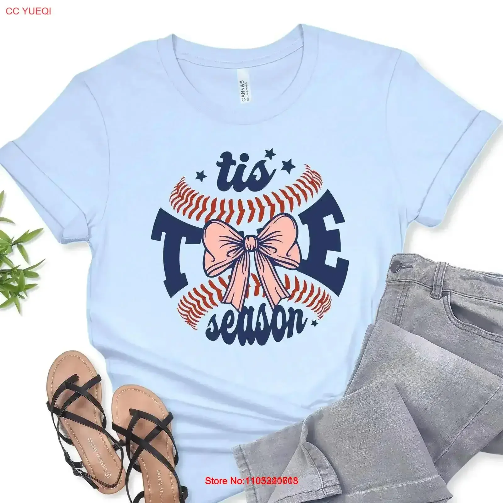 Tis The Season Baseball T Shirt Mom Women Sports Mothers Day Basebal Mama vintage Washed Breathable Versatile Stylish vintage