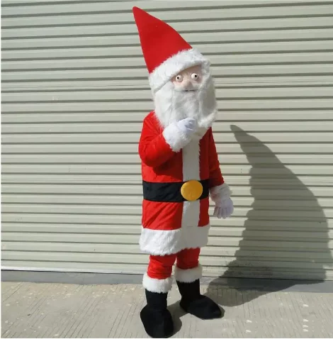 Nieuwe Volwassen Halloween Kerst Santa Claus Mascotte Fancy Cartoon Mascotte Kostuum Pluche Fancy Dress Mascotte Kostuum