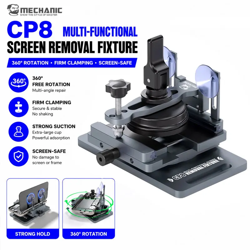 MECHANIC CP8 360° Rotating Screen Removal Fixture Universal LCD Separator Clamp for Phone Back Glass Cover Repair Tool