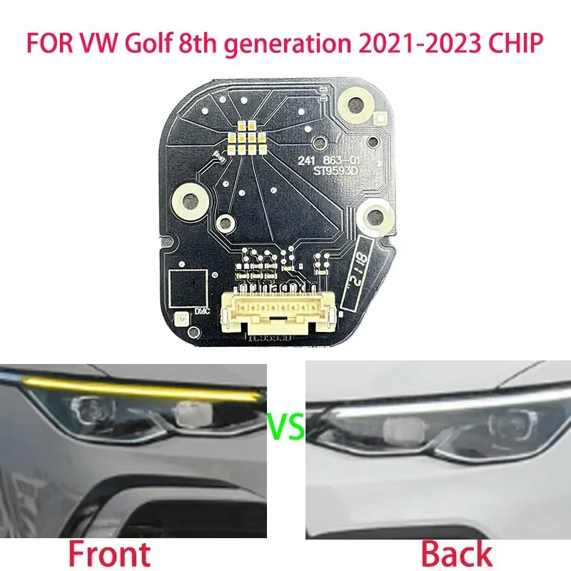 

White Angel Eyes for Volkswagen Golf R 8th Generation 2021-2023 Car HeadAngel Eyess DRL Chip Ballast Circuit Board Angel Eyes So