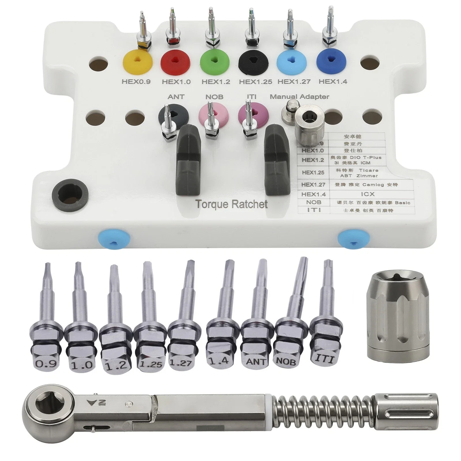 

Dental Implant Abutment Torque Ratchet Hand Driver Hex Screwdriver Wrench Kit