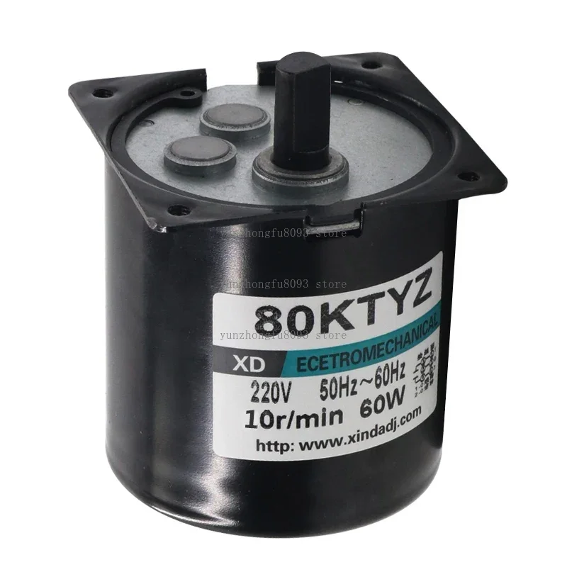 80KTYZ AC Synchronous Motor 220V, 60W 10r/min Micro Slow Speed Motor, Permanent Magnet Small Motor
