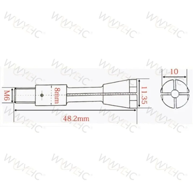 Suitable for 263504 Chuck PCB Electric Spindle Drilling, Forming, Carving and Precision Carving Machine DGZ-60E Cylinder Clamp 6