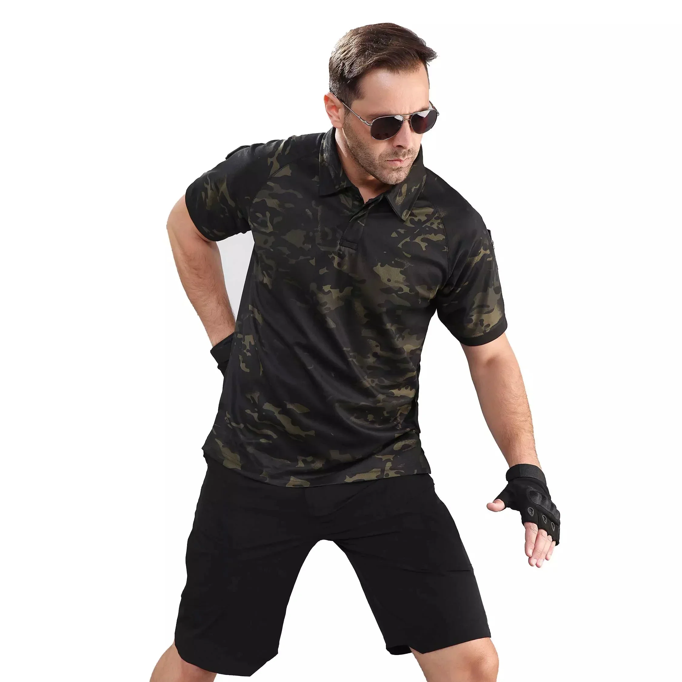 Quick Drying Tactical T Shirt Men Summer  Camouflage T-shirt Male Breathable Short Sleeve TShirts Plus Size S-5XL