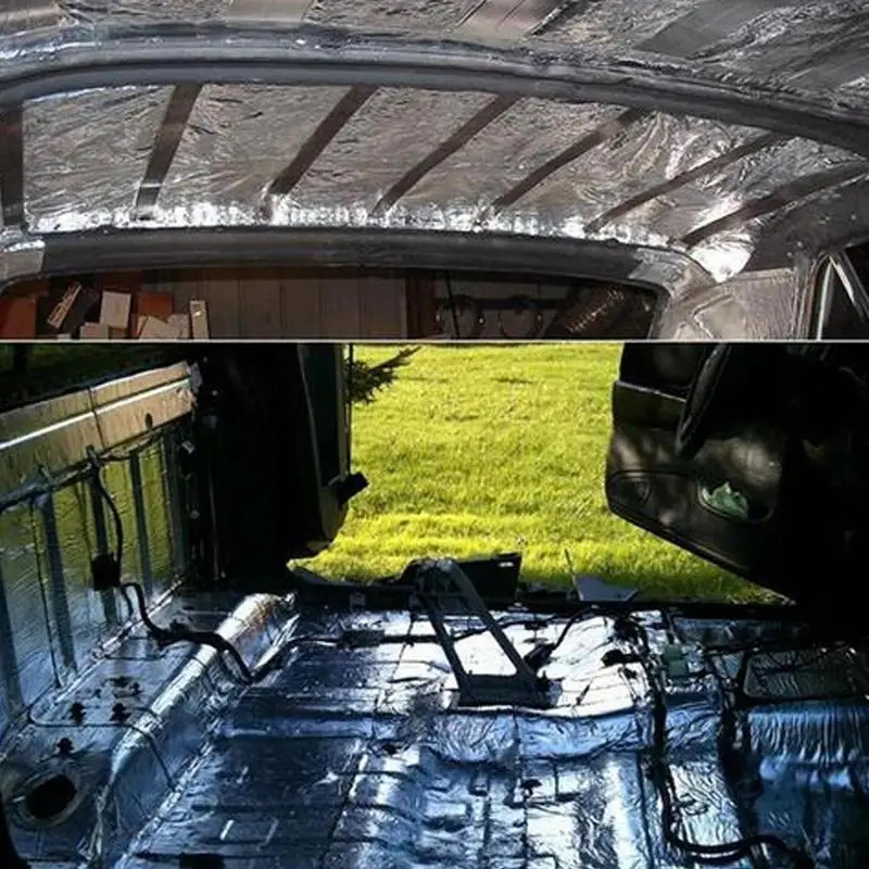 Alfombrilla de aislamiento acústico para coche, autoadhesivo, amortiguador de aislamiento acústico, retardante de llama automotriz, accesorio de