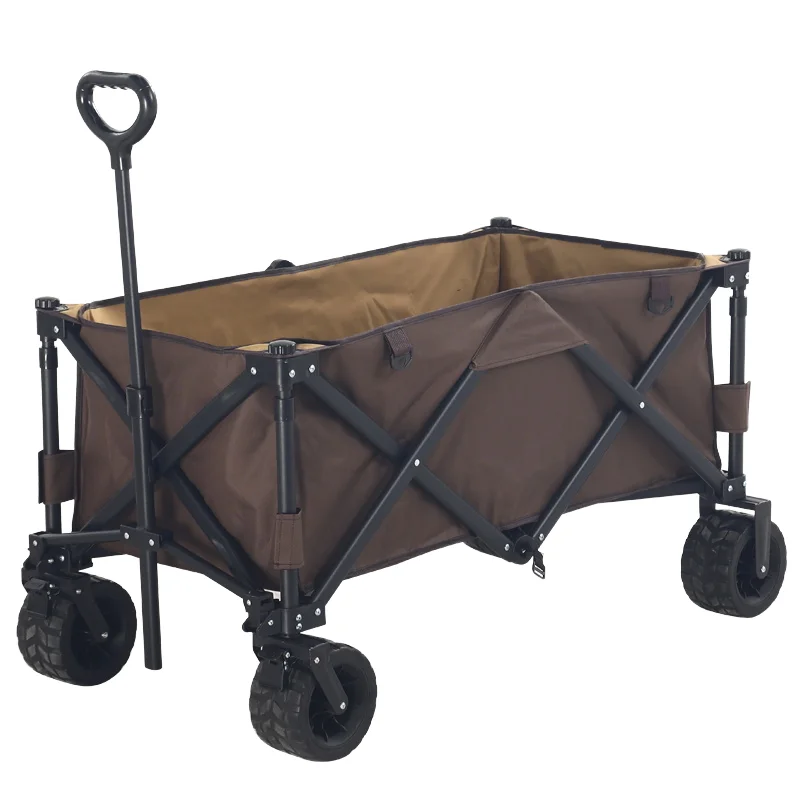 #Minimeetall Multi-use Collapsible Foldable Standing Type Wagon Cart Heavy Duty Utility Cart For Beach And Grocery Use