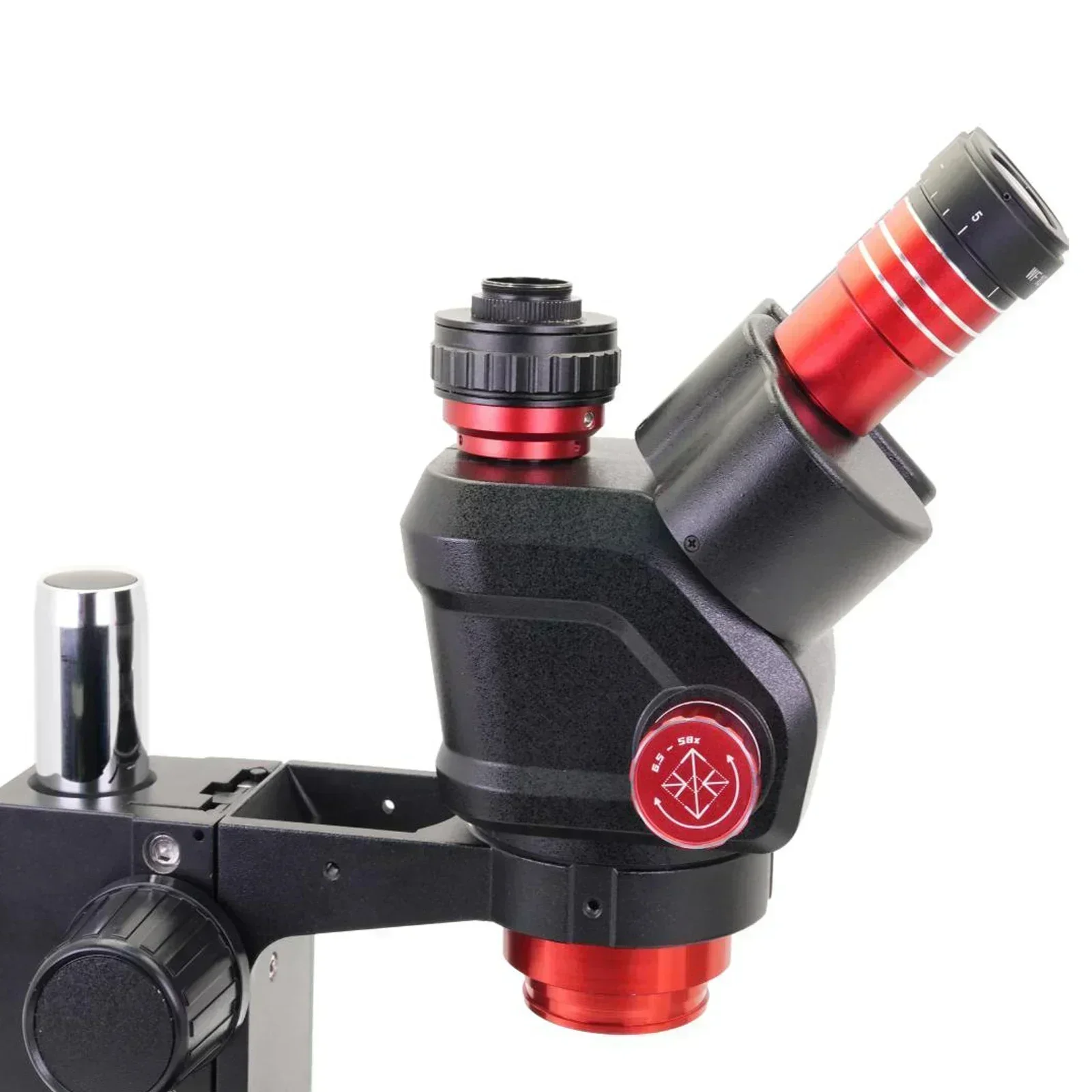 YCS 6558X 6.5-58 Zoom High-definition Trinocular Microscope with Large Base for Mobile Phone PCB Welding Microscope Tool Kit