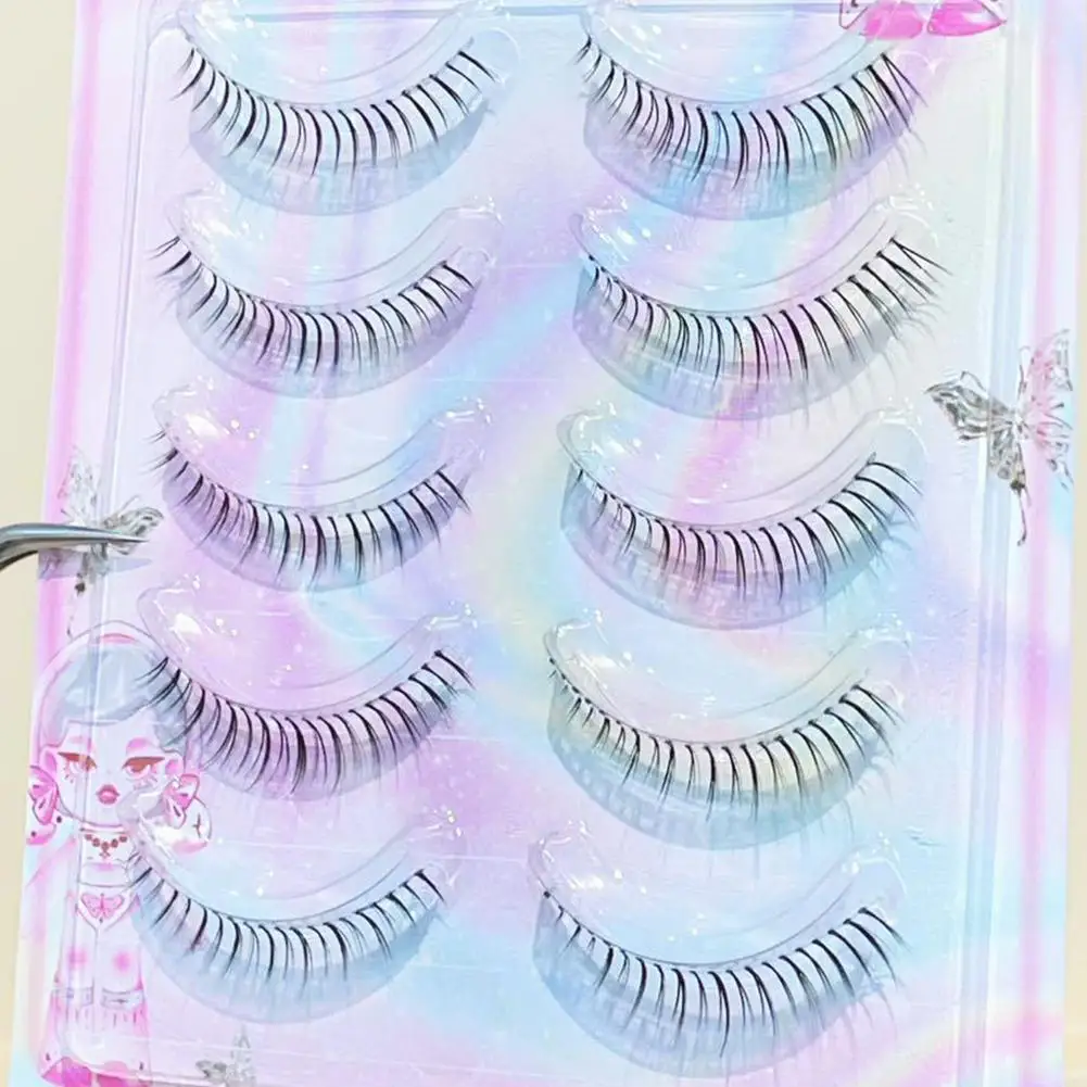 Bande coréenne faux cils naturel en forme de U Manga faux cils coréen idole fille groupe Extension de cils outils de maquillage