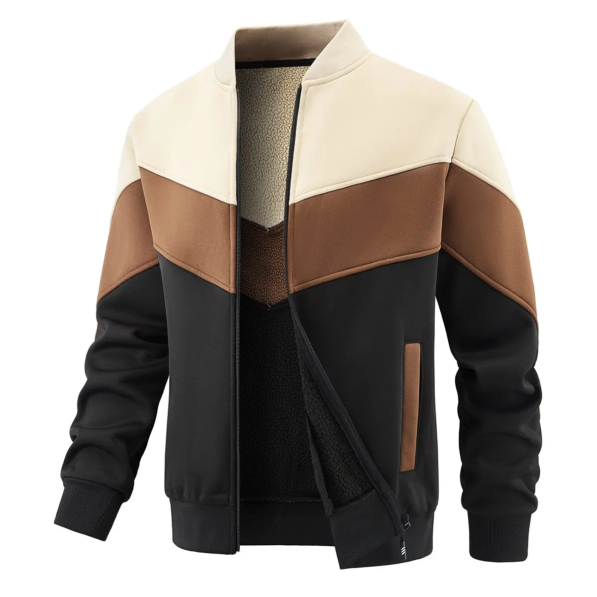 

Winter New Fashion Trend American Retro Plus Plush Thick Warm Jacket Men's Casual Loose Sports High-Quality Plus Size Jacket