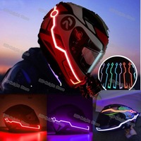 Cycling Motorcycle Helmet LED cold light Self-adhesive Reflective Luminous Sticker Strip Modified Waterproof Decoration