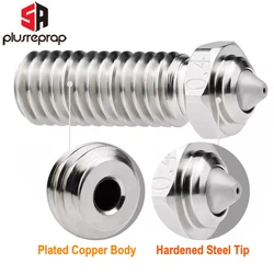 Dual Metal Volcano Plated Copper Nozzle Solid Hardened Steel Tip for Anycubic Vyper/Kobra Max/Plus E3-D High Flow 3D Printer
