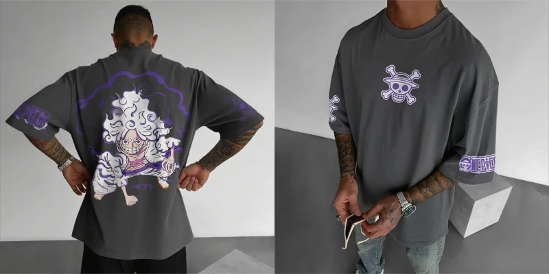 MINISO 2025 الصيف موضة جديدة Y2k الملابس نمط تي شيرت الرجال أنيمي المرأة تي شيرت الشارع ارتداء رداء علوي غير رسمي