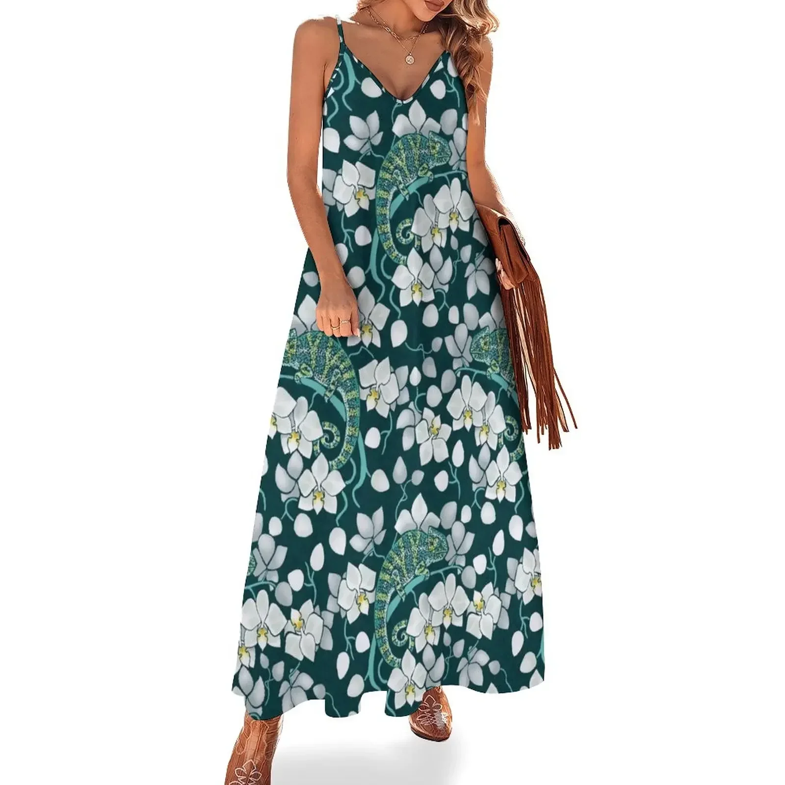 

chameleons and orchids Sleeveless Dress Casual dresses summer dresses for women 2024 Dress