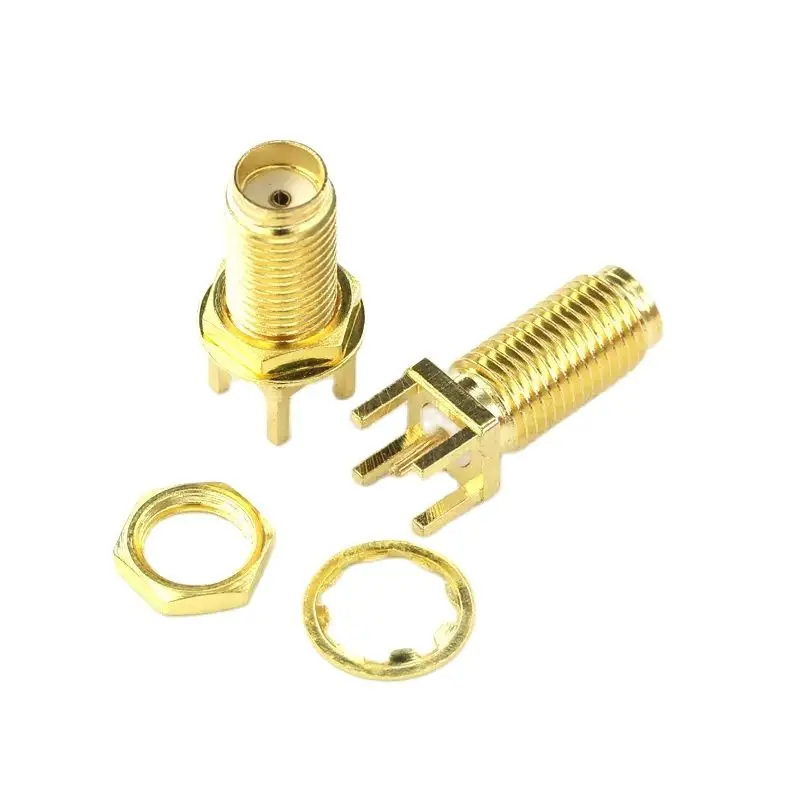 1PCS SMA-KE Connerctor SMA-KWE Adapter Straight /Bent Header Square/Skew Foot Base Outer screw Inner Pin/Hole Type