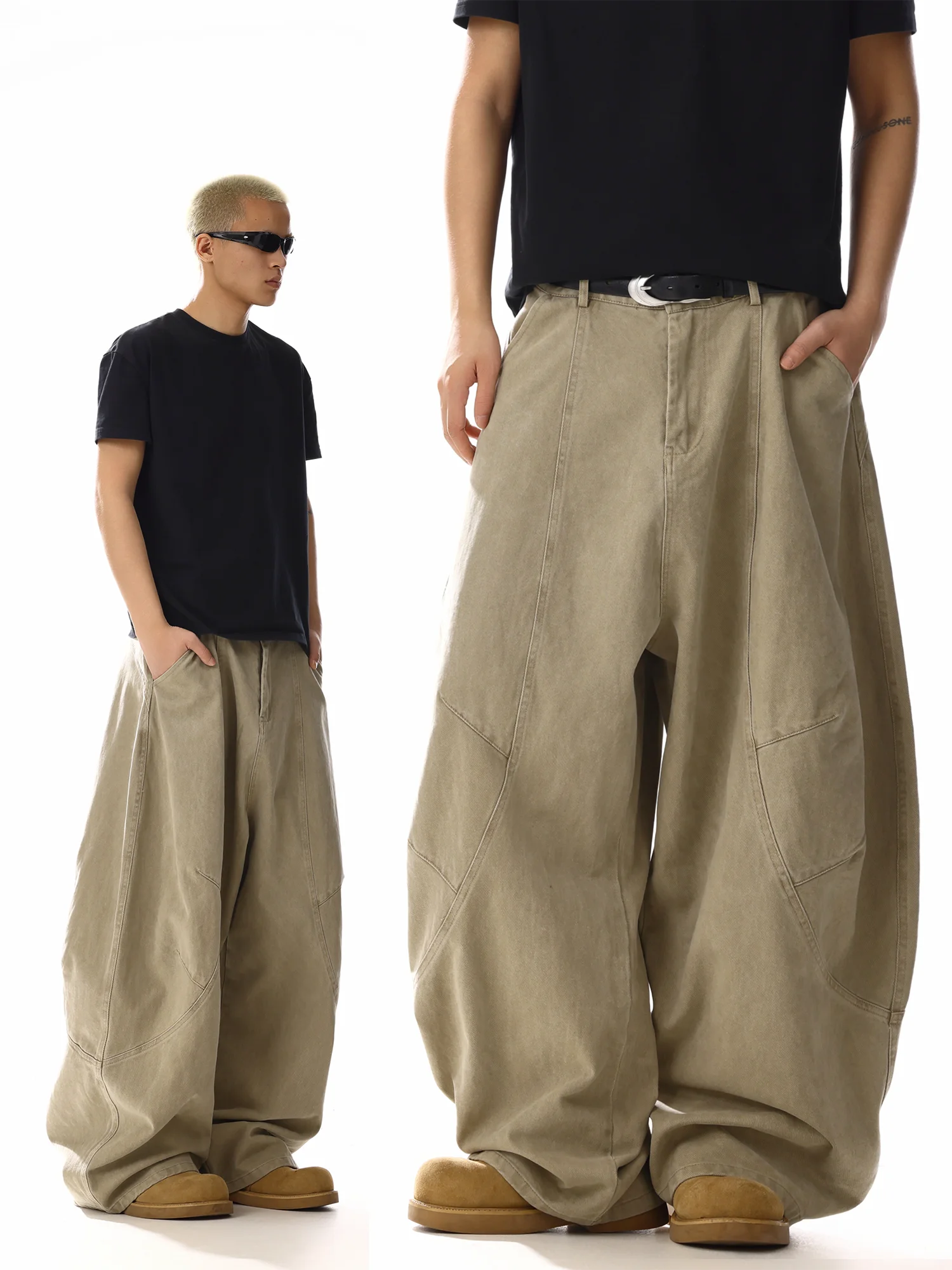 

Ретро американские брюки с ножом, спецодежда, прямые повседневные свободные широкие джинсы для мужчин и женщин, дизайн Sensation Cool